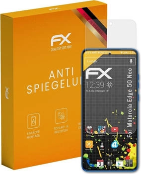 atFoliX FX-Antireflex 3x Schutzfolie kompatibel mit Motorola Edge 50 Neo Panzerfolie