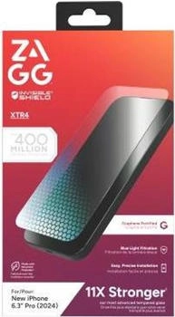 ZAGG Zagg Invisibleshield Glass Xtr4 Graphene Displayschutzfolie Mit Blaulichtfilter Für Iphone 16 Pro