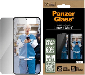 PanzerGlass Privacy Displayschutz Samsung Galaxy S25 | S24 | Ultra-Wide Fit Schutzglas