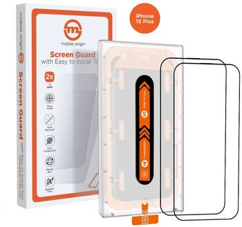 Mobile Origin Orange Screen Guard iPhone 15 Plus 2St mit Applikator