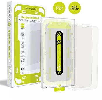 Mobile Origin Screen Guard With Easy Applicator 2 Pack iPhone 16 Pro