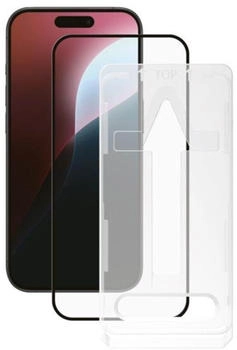 Vivanco Full Screen Displayschutzglas für iPhone 16 Pro, Easy Applikator Installation