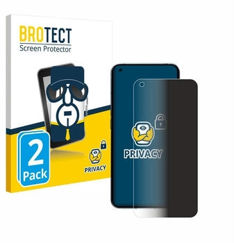 BROTECT Displayschutzfolie Sichtschutzfolie für Nothing Phone (1) (case-friendly), 2 Stück, Anti-Spy Privacy Sichtschutz Blickschutzfolie Blaulicht-Schutz