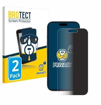 BROTECT Displayschutzfolie Sichtschutzfolie für Apple iPhone 17, 2 Stück, Anti-Spy Privacy Sichtschutz Blickschutzfolie Blaulicht-Schutz