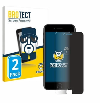BROTECT Displayschutzfolie Sichtschutzfolie für Apple iPhone SE 2 2020, 2 Stück, Anti-Spy Privacy Sichtschutz Blickschutzfolie Blaulicht-Schutz