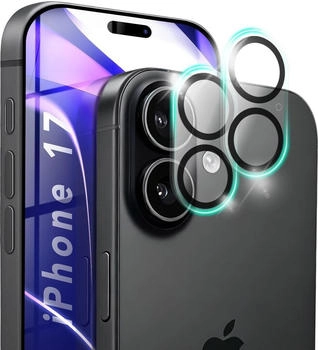 NALIA " Kameraglas Focus.X2 MAX - 2x Schutz Glas für Kamera Linse Anti-Reflex Ultra Klar Full Cover (2 Stück Apple iPhone 17) Transparent"
