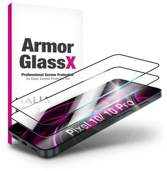 NALIA " Schutzglas ArmorGlassX - 2x Display Glas Ultra Klar 9H Härte - Screen Protector Tempered Glass (2 Stück Google Pixel 10) Transparent"