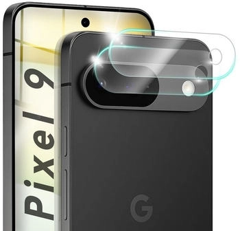 NALIA Focus.X2 MAX - Kamera Schutzglas Objektiv Abdeckung Hüllen-kompatibel - Camera Protection Glass (2 Stück Google Pixel 9) Smartphone Schutzfolie