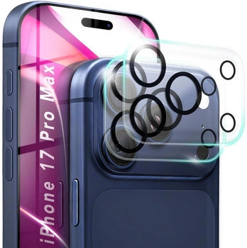 NALIA " Kameraglas Focus.X2 MAX - 2x Schutz Glas für Kamera Linse Anti-Reflex Ultra Klar Full Cover (2 Stück Apple iPhone 17 Pro Max) Transparent"