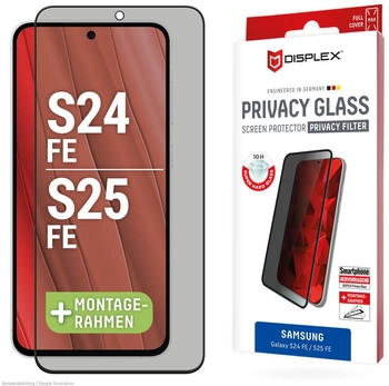Displex Privacy Panzerglas f&uuml;r Samsung Galaxy S24 FE/S25 FE