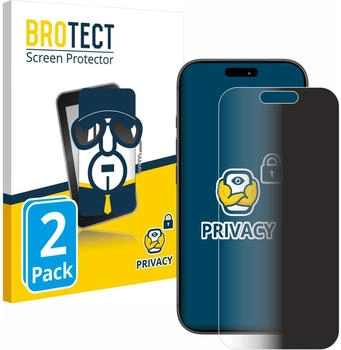 BROTECT Displayschutzfolie Sichtschutzfolie für Apple iPhone 17 Pro 2 Stück Anti-Spy Privacy Sichtschutz Blickschutzfolie Blaulicht-Schutz