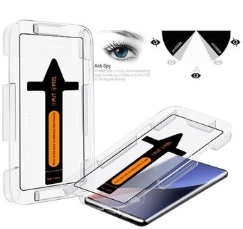 Protectorking 1x Panzerglas AntiSpy Samsung Galaxy S22 Ultra FullCurved 3D klar 9H Privacy