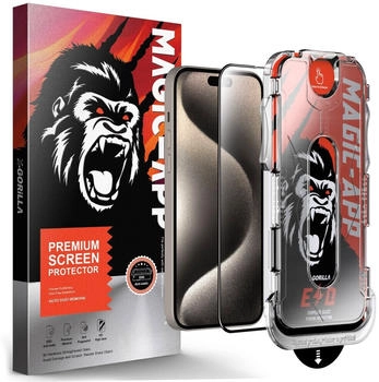 Protectorking 1x Panzerglas iPhone 15 Plus AntiSpy 9H MagicApp XGorilla Glas