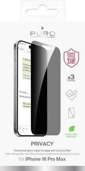SBS Mobile Privacy Tempered Glass for iPhone 16 Pro Max Transparent