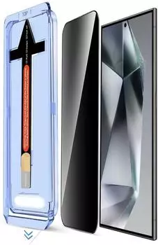 Protectorking 2x Blickschutz Panzerglas 9H für Samsung Galaxy S24 Ultra Privacy Anti-Spy echtes Tempered Glass