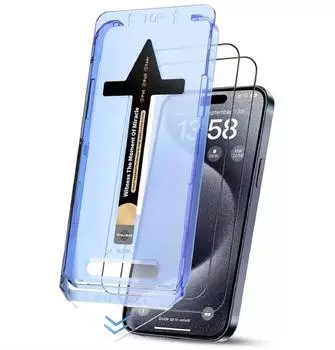 Protectorking 2x Panzerglas 9H für iPhone 15 Pro 3D klar staubfrei echtes Tempered Glass