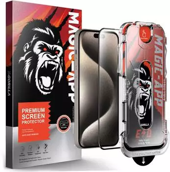 Protectorking 3x Panzerglas 9H für iPhone 16 Pro Max 3D klar Magic-App echtes X-Gorillaglas