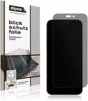 e-cultor Blickschutzfolie für Apple iPhone 16 matt Schutzfolie Folie Display Schutz