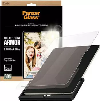 PanzerGlass Anti-Reflective Armor Displayschutz iPad Air 13" (2025-2024) | Pro 13" (2025-2024) | Ultra-Wide Fit m. Fastfit tool