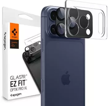 Spigen Glass tR EZ Fit Optik Pro XL 1 Pack Black iPhone 17 Pro Max