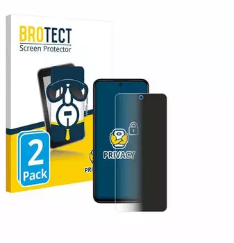 BROTECT 2x Blickschutz Panzerfolie für Xiaomi Redmi 13 Privacy Schutzfolie