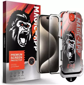 Protectorking 2x Displayschutz iPhone 15 3D Klar Magic App 9H