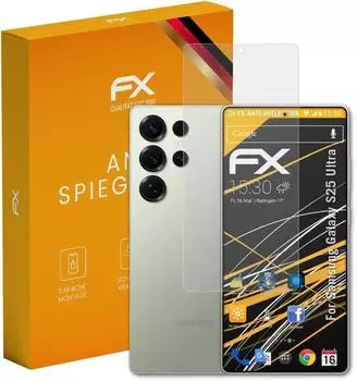 atFoliX 3x Displayfolie für Samsung Galaxy S25 Ultra Schutzfolie matt&stoßfest