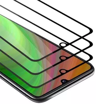 Cadorabo 3x Schutzfolie für Samsung Galaxy A31 Panzerfolie Schutzglas Fullcover