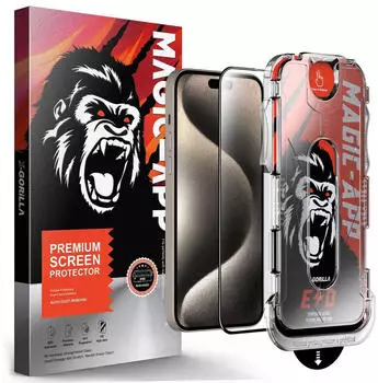 Protectorking 1x 9H Panzerglas iPhone 15 Pro 3D klar Magic App Tempered