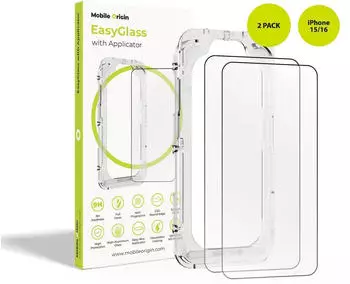 Mobile Origin Schutzfolie Apple iPhone 15 16 Transparent 2 Stk
