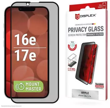 Displex Privacy Glass MountMaster Apple iPhone 16e / 17e