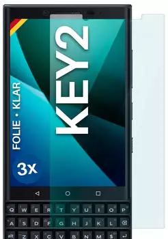 moex Schutzfolie BlackBerry KEY2 Ultra Klar HD FlexProtect 3 Stück