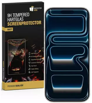 Protectorking 5x 9H Panzerhartglas f&uuml;r iPhone 17 Pro Max matt Anti-Reflex entspiegelt Fullglas