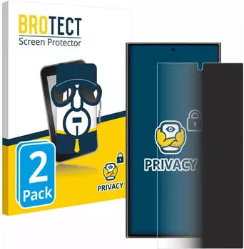 BROTECT Sichtschutzfolie f&uuml;r Samsung Galaxy S24 Ultra, 2 St&uuml;ck, Anti-Spy Privacy Sichtschutz Blickschutzfolie Blaulicht-Schutz
