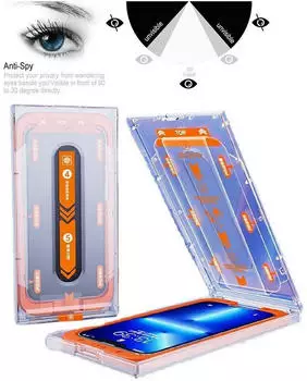 Protectorking 2x 9H Panzerglas iPhone 14 Pro 3D klar MagicBox Anti Spy