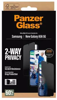 PanzerGlass Schutzfolie Privacy Ultra Wide Fit EasyAligner Samsung Galaxy A57 Transparent