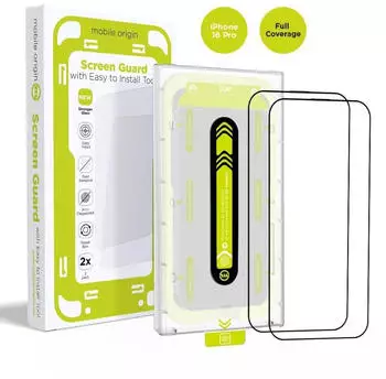 Mobile Origin Schutzfolie Apple iPhone 16 Pro Schwarz 2 Stk