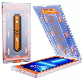 Protectorking 1x 9H Panzerglas iPhone 14 Pro Max HD klar mit Montagehilfe