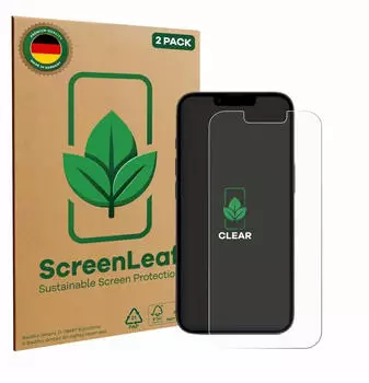 ScreenLeaf Schutzfolie für Apple iPhone 16e, 2 Stück, nachhaltiger Displayschutz Schutz Folie Klar Transparent