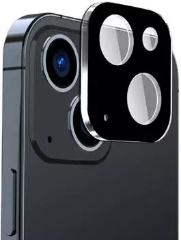 Protectorking 3x iPhone 14 Kamera Panzerglas 9H 3D klar Schwarz