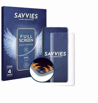 Savvies Fullscreen Schutzfolie f&uuml;r Honor Magic V3, 4 St&uuml;ck, Displayschutz Folie Fullcover Klar Transparent