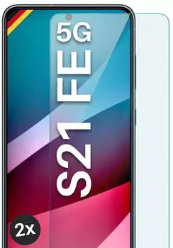 moex Klares Panzerglas für Samsung Galaxy S21 FE 5G passgenaue 9H Schutzfolie für zuverlässigen Displayschutz ShockProtect Klar