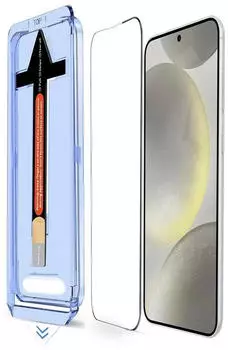 Protectorking 1x 9H Panzerglas Samsung Galaxy S24 3D Klar Staubfrei Tempered Glass