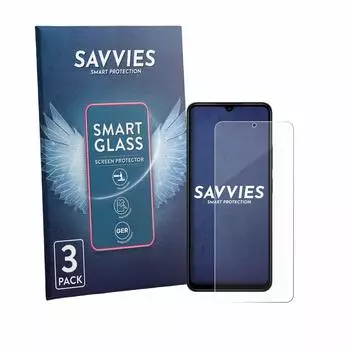 Savvies Schutzglas Panzer für Xiaomi Redmi A3 Pro, 3 Stück, Schutzfolie Display Schutz Glas Folie klar