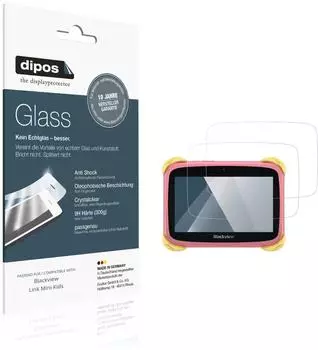 e-cultor Link Mini Kids Displayschutzfolie 9H transparent, 2 Stück