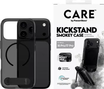 PanzerGlass CARE Kickstand Case Smokey schwarz MagSafe iPhone 18 Pro / 17 Pro (CR23365)