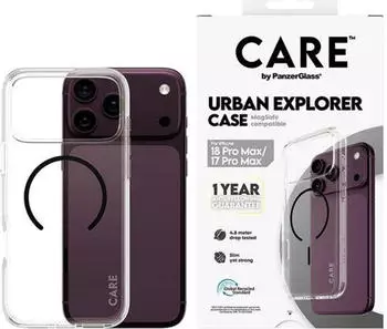 PanzerGlass Urban Explorer Case transparent, schwarz, MagSafe, iPhone 17 Pro Max (CR82267)