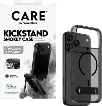 PanzerGlass Kickstand Case smokey schwarz MagSafe iPhone 17 Pro Max (CR82928)