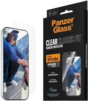 PanzerGlass Screen Protector iPhone 18 Pro Max Classic Fit, antibakteriell (PG27826)