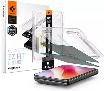 Spigen GLAStR EZ Fit Pro HD Privacy Displayschutzglas f&uuml;r iPhone Duo, 2er-Pack (AGL12015)